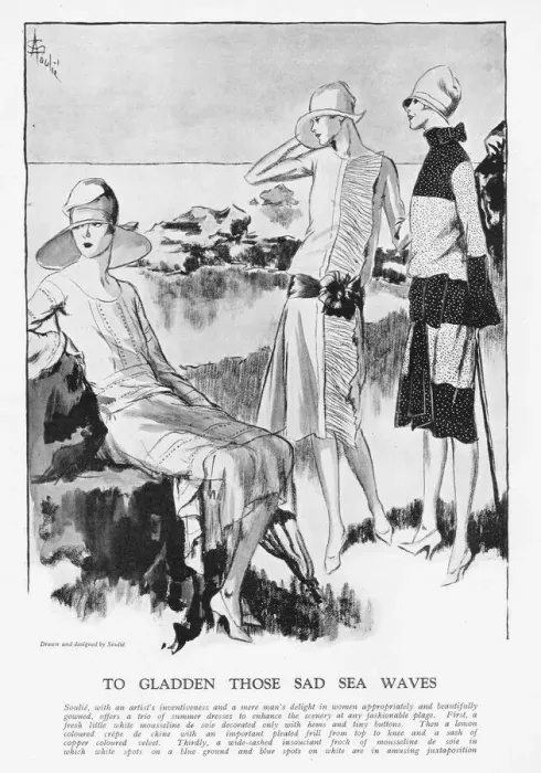 Framed Print : A trio of summer dresses sketched by Soulie ideal Framed Print : A trio of summer dresses sketched by Soulie ideal