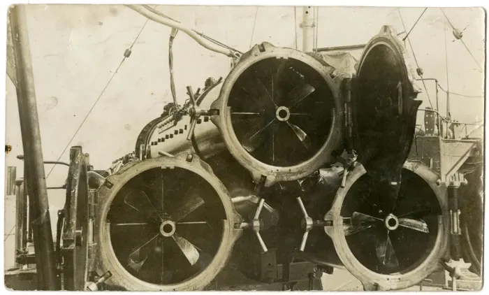 Framed Print : Triple torpedo tubes on a V or W Class destroyer Framed Print : Triple torpedo tubes on a V or W Class destroyer