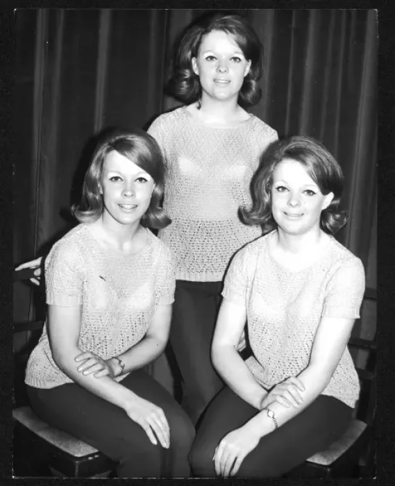 Framed Print : Triplet Sisters 1960S Framed Print : Triplet Sisters 1960S