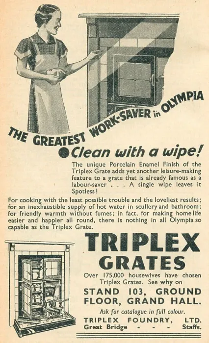 Framed Print : Triplex Grates Advertisement Framed Print : Triplex Grates Advertisement