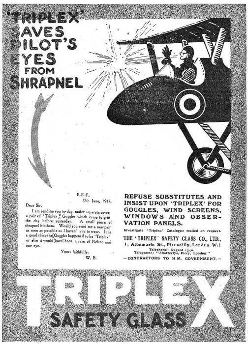 Framed Print : Triplex Safety Glass Saves Pilots Eyes From Shrapnel Framed Print : Triplex Safety Glass Saves Pilots Eyes From Shrapnel