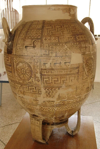 Tripod vase. Greece. Tripod vase. Early Geometric Period (900-850 B.C.)