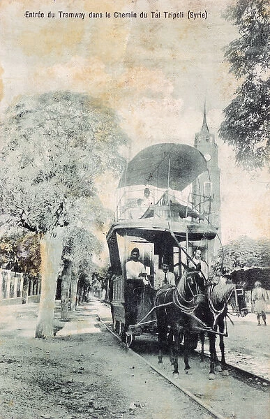 Tripoli, Lebanon - Double-decker Horse Tram