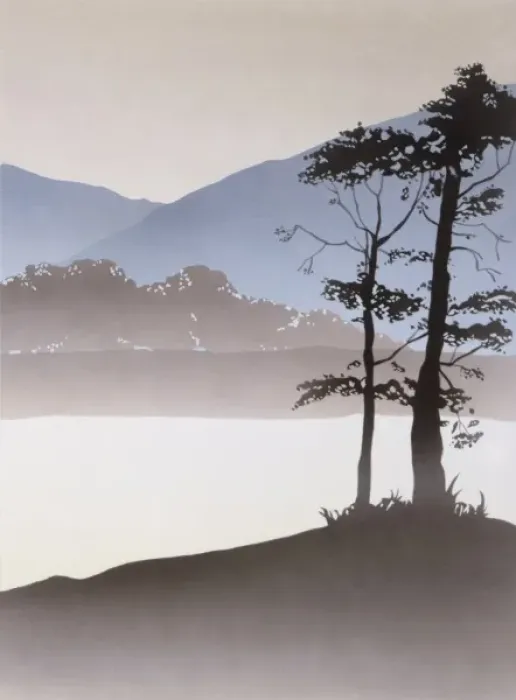 Framed Print : Triptych Landscape - Mountain Lake - Right Framed Print : Triptych Landscape - Mountain Lake - Right