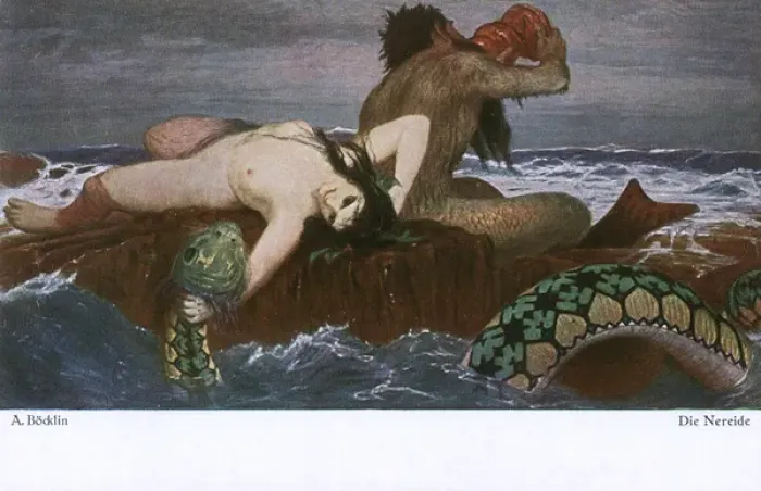 Framed Print : Triton and Nereid by Arnold Bocklin - Symbolist Painting Framed Print : Triton and Nereid by Arnold Bocklin - Symbolist Painting
