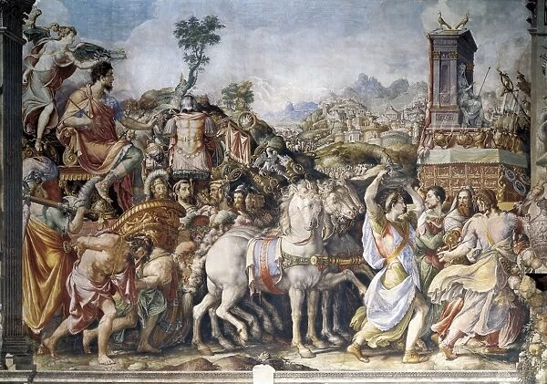 Triumph of Furius Camillus. Renaissance art