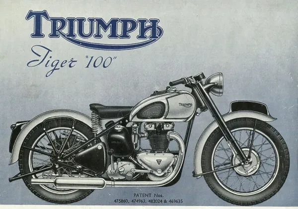 Modern Frame 12x10 of Triumph Tiger 100 Motorbike