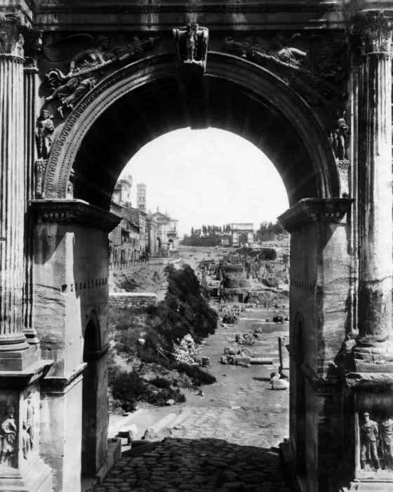 Framed Print : Triumphal Arch of Septimius Severus, Rome, Italy