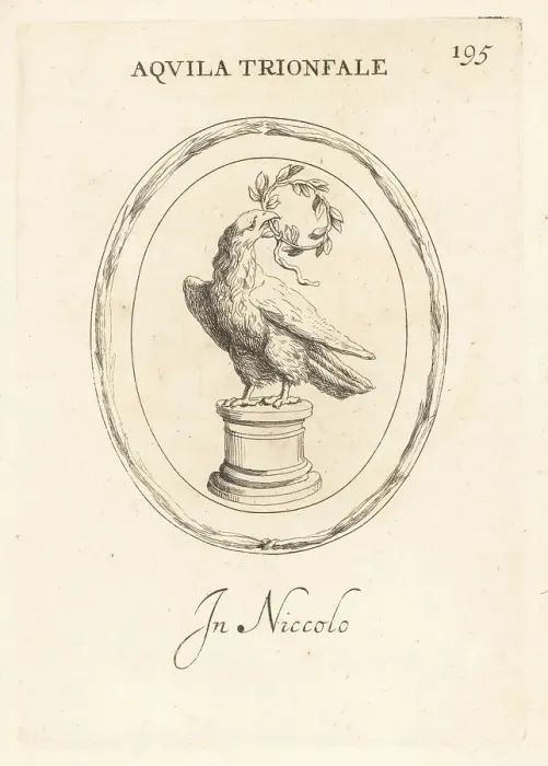 Framed Print : Triumphal eagle with a laurel wreath