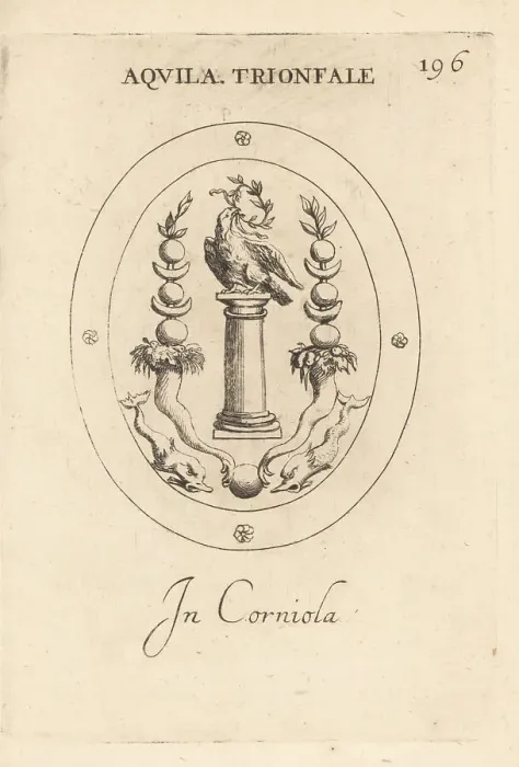 Framed Print : Triumphal eagle with laurel wreath on a column Framed Print : Triumphal eagle with laurel wreath on a column