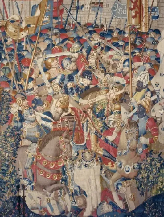 Framed Print : The Trojan War: Achilles Death. ca. 1470. Right Framed Print : The Trojan War: Achilles Death. ca. 1470. Right
