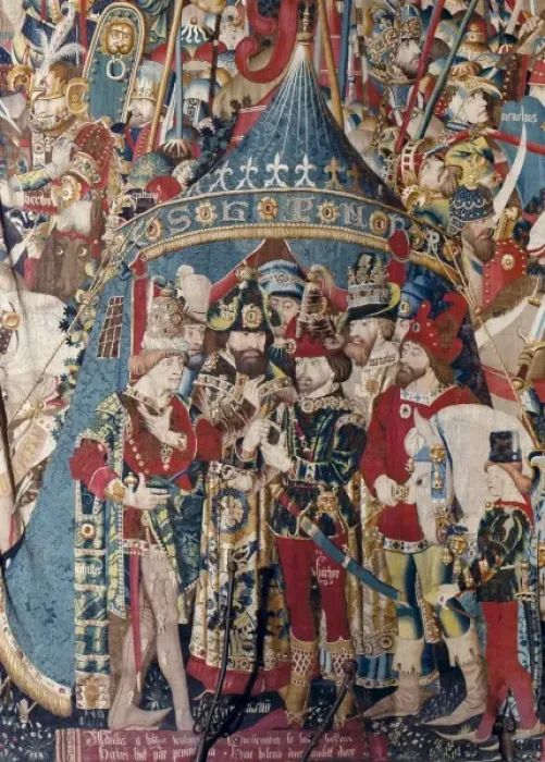 Framed Print : The Trojan War: Achilles Tent. ca. 1470. Left Framed Print : The Trojan War: Achilles Tent. ca. 1470. Left