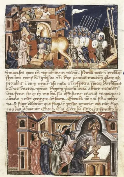 Framed Print : Trojan War. Siege and assault on the city of Framed Print : Trojan War. Siege and assault on the city of