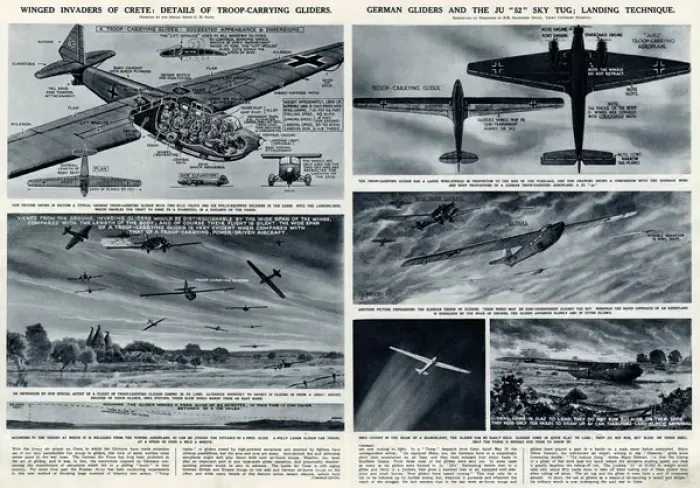Framed Print : Troop-carrying gliders by G. H. Davis Framed Print : Troop-carrying gliders by G. H. Davis