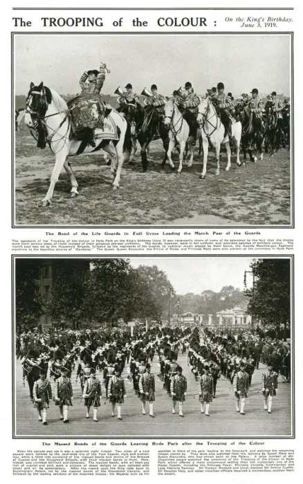 Framed Print : Trooping of the Colour, 1919 Framed Print : Trooping of the Colour, 1919