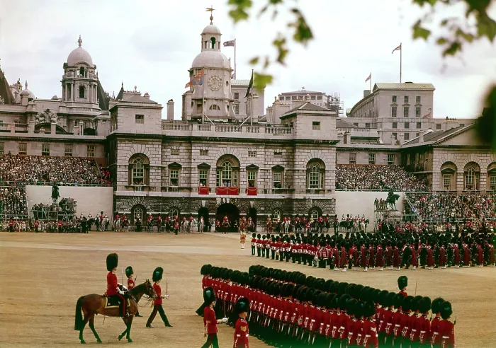 Framed Print : Trooping the Colour, London Date: circa 1960s Framed Print : Trooping the Colour, London Date: circa 1960s