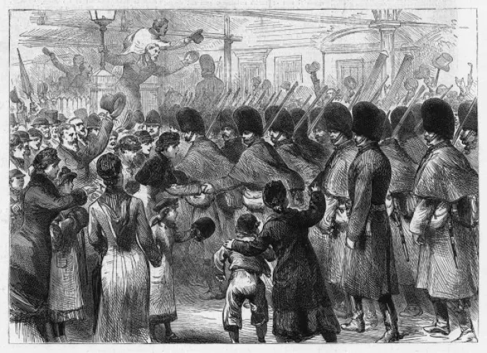 Framed Print : Troops from England Framed Print : Troops from England