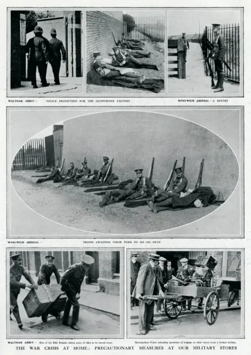 Framed Print : Troops protecting Britains gunpowder factories 1914 Framed Print : Troops protecting Britains gunpowder factories 1914