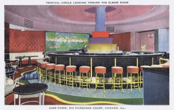 Framed Print : The Tropical Circle looking toward the Elbow Room of Chez Pa Framed Print : The Tropical Circle looking toward the Elbow Room of Chez Pa