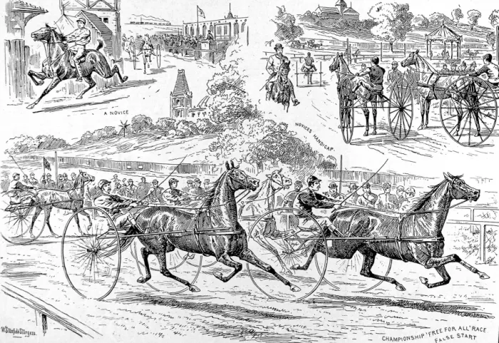 Framed Print : Trotting Races at Alexandra Park, London, 1890 Framed Print : Trotting Races at Alexandra Park, London, 1890