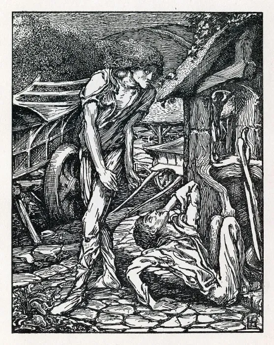 Framed Print : The Troubling of the Waters drawn by Laurence Housman Framed Print : The Troubling of the Waters drawn by Laurence Housman