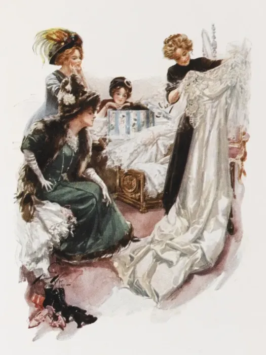 Framed Print : The Trousseau 1909 Framed Print : The Trousseau 1909