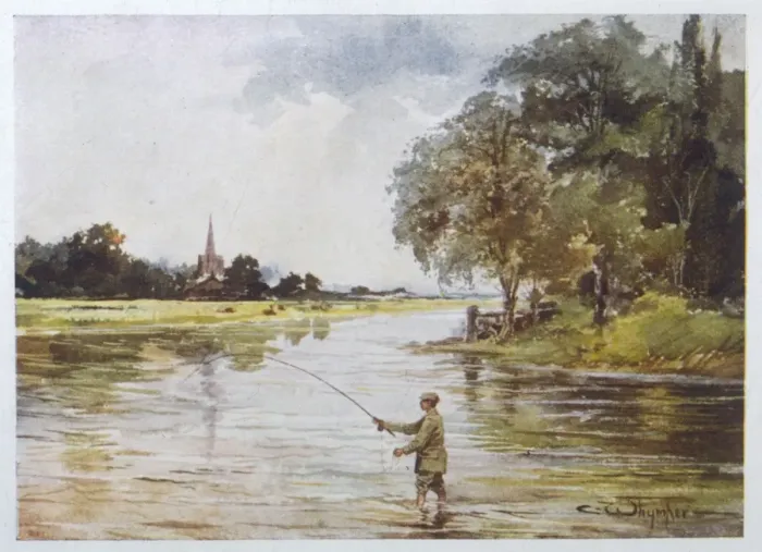Framed Print : Trout Fishing / Hampshire Framed Print : Trout Fishing / Hampshire