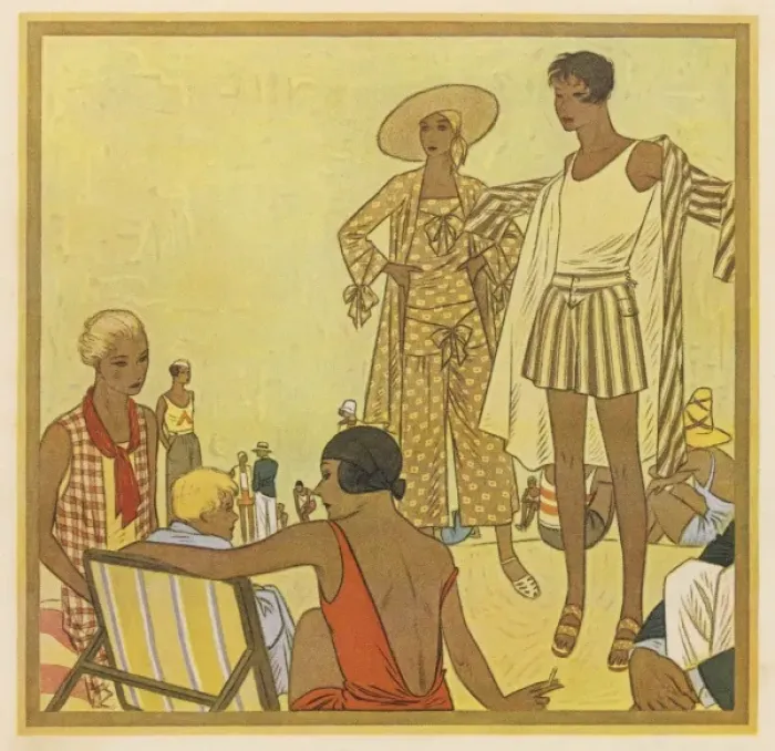 Framed Print : On the Trouville Beach Framed Print : On the Trouville Beach