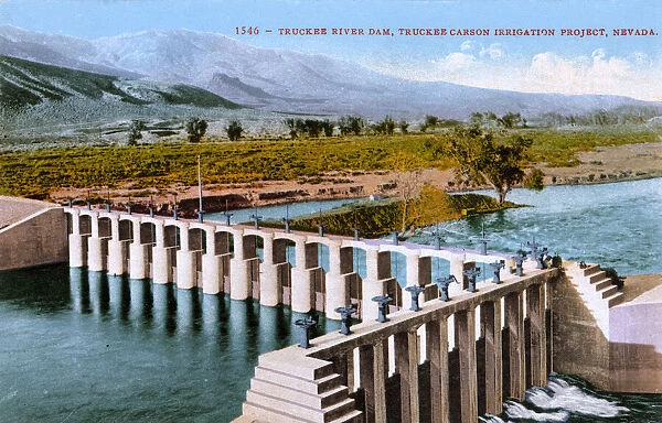 Truckee River Dam, near Reno, Nevada, USA