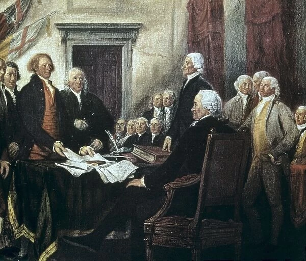 TRUMBULL, John (1756-1843). Declaration of Independence