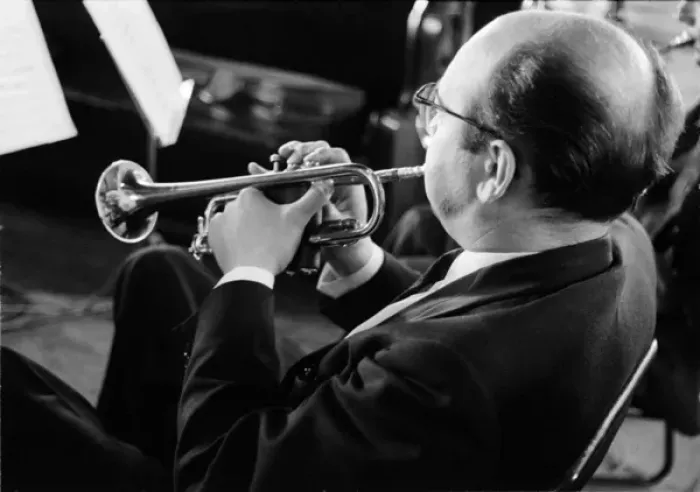 Framed Print : Trumpeter, Aldeburgh Festival 1962 Framed Print : Trumpeter, Aldeburgh Festival 1962