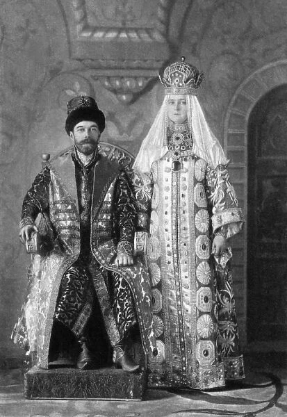 Tsar Nicholas II dressed as Tsar Alexei