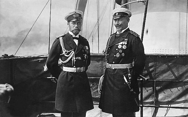 Tsar Nicholas II with Kaiser Wilhelm II