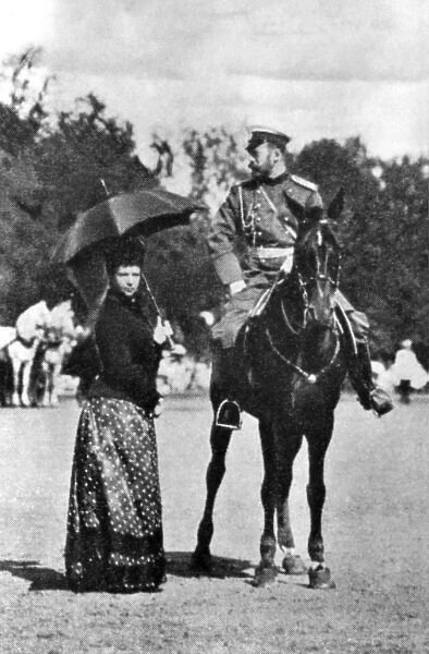 Tsar Nicholas II with his mother