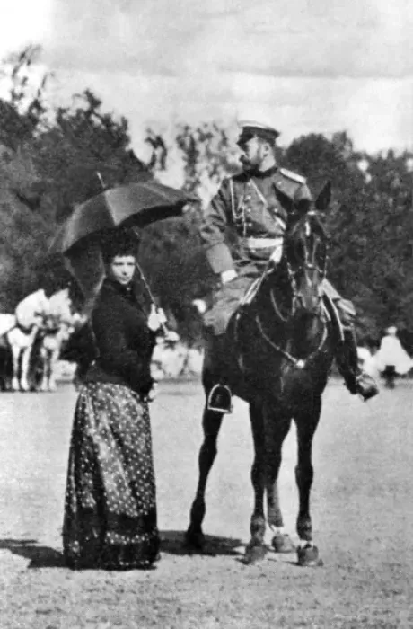 Framed Print : Tsar Nicholas II with his mother Framed Print : Tsar Nicholas II with his mother