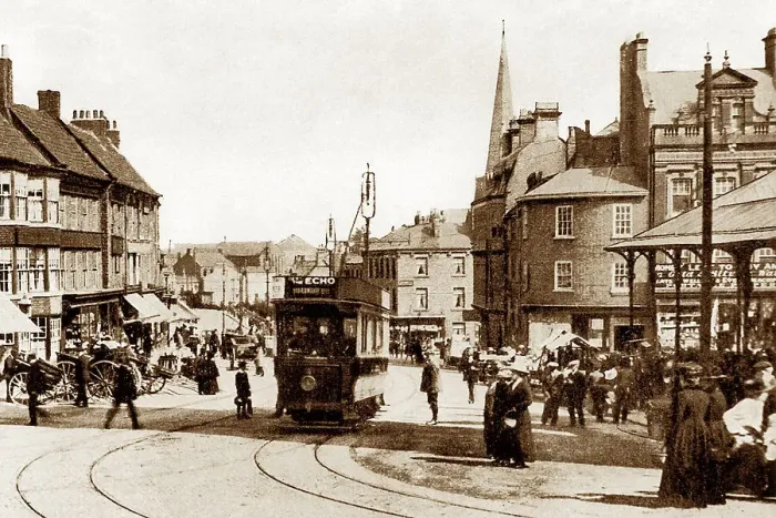 Framed Print : Tubwell Road, Darlington, early 1900s Framed Print : Tubwell Road, Darlington, early 1900s