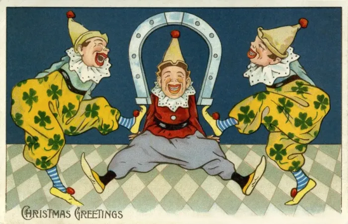 Framed Print : Tuck. Clowns. Anon. c1903. jpg Framed Print : Tuck. Clowns. Anon. c1903. jpg