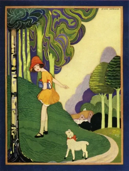 Framed Print : Tuck. Mary Had a Little Lamb. Jennie Harbour. c. 1922. jpg Framed Print : Tuck. Mary Had a Little Lamb. Jennie Harbour. c. 1922. jpg