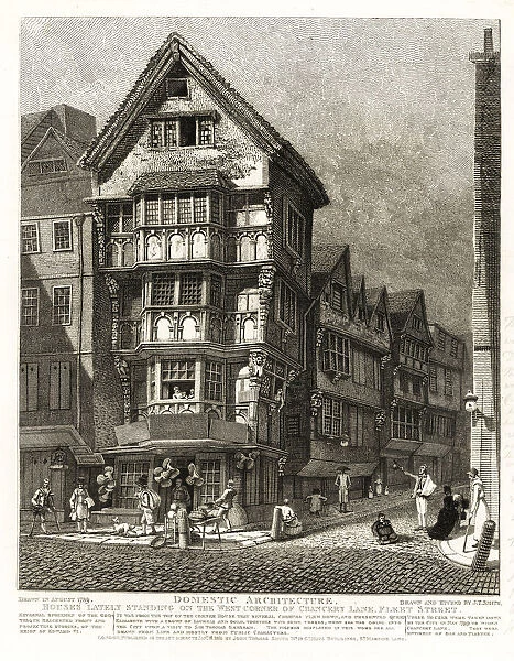 Tudor houses on the corner of Chancery Lane