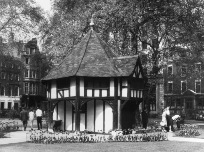 Framed Print : Tudor Summerhouse Framed Print : Tudor Summerhouse