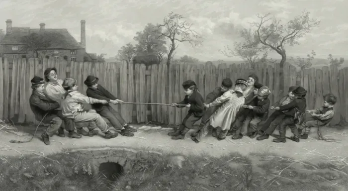 Framed Print : The tug of war Framed Print : The tug of war