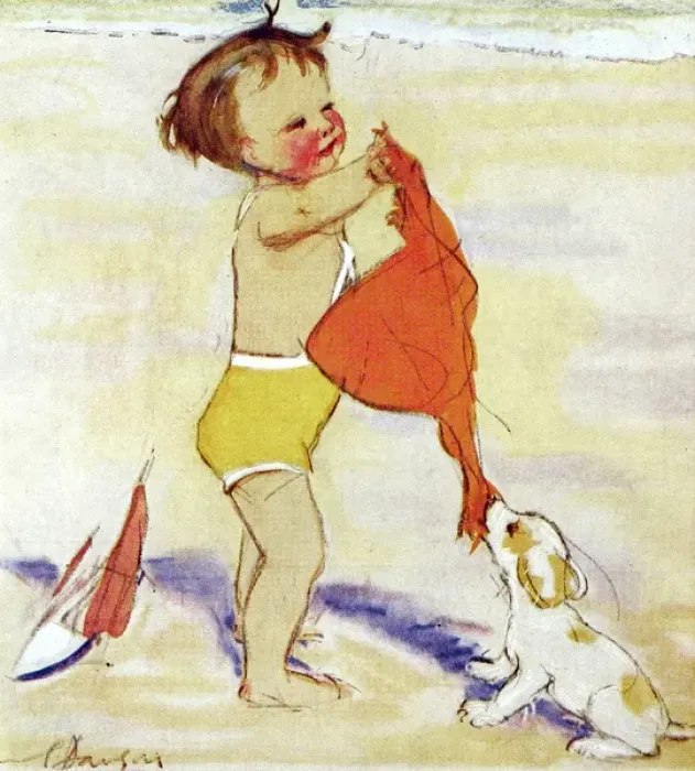 Framed Print : Tug of War by Muriel Dawson Framed Print : Tug of War by Muriel Dawson