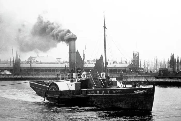 Framed Print : Tugboat May, Lowestoft, Victorian period Framed Print : Tugboat May, Lowestoft, Victorian period