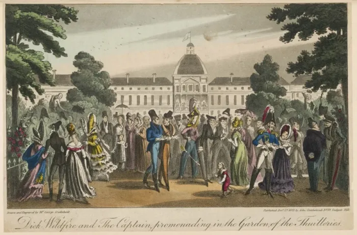 Framed Print : Tuileries in 1821 Framed Print : Tuileries in 1821