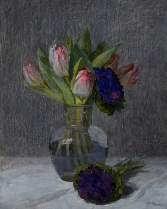 Framed Print : Tulips and Violets Framed Print : Tulips and Violets