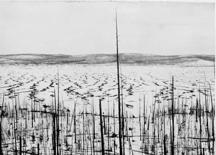 Framed Print : Tunguska meteorite damage, Siberia Framed Print : Tunguska meteorite damage, Siberia