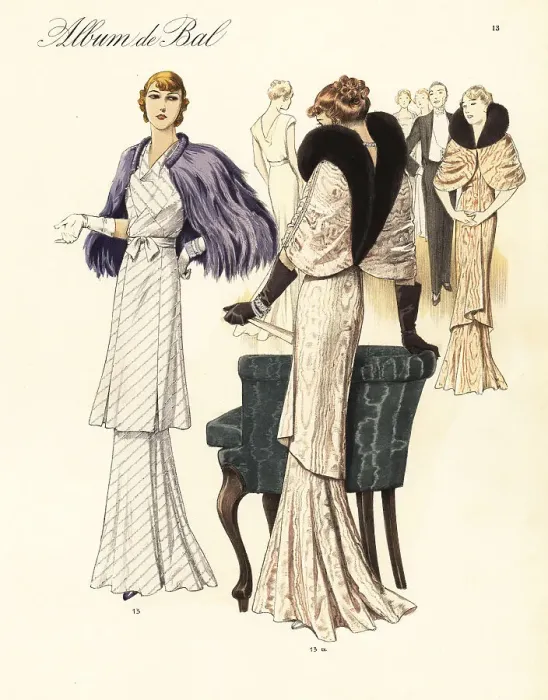Framed Print : Tunic frocks for an evening soiree, 1935 Framed Print : Tunic frocks for an evening soiree, 1935
