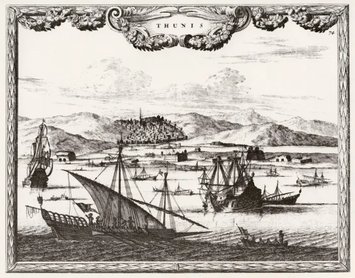 Framed Print : Tunisia / Tunis C1700 Framed Print : Tunisia / Tunis C1700