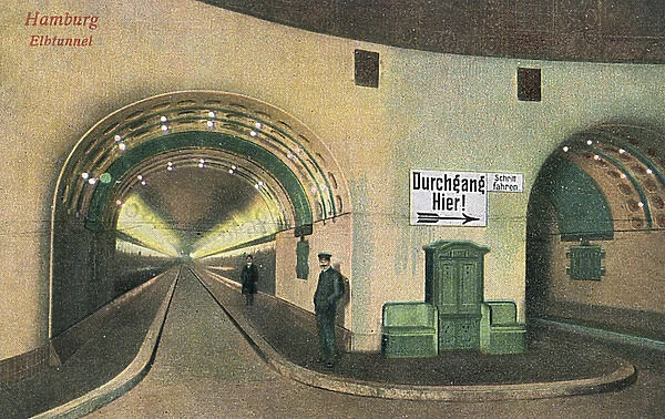 Tunnel under the Elbe, Hamburg, Germany
