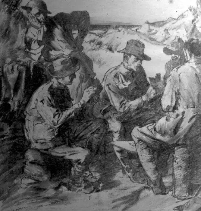 Framed Print : With the tunnellers - August 1917 Framed Print : With the tunnellers - August 1917